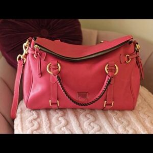#####SOLD######   Dooney & Bourke Florentine Satchel Fuchsia Pink- Large